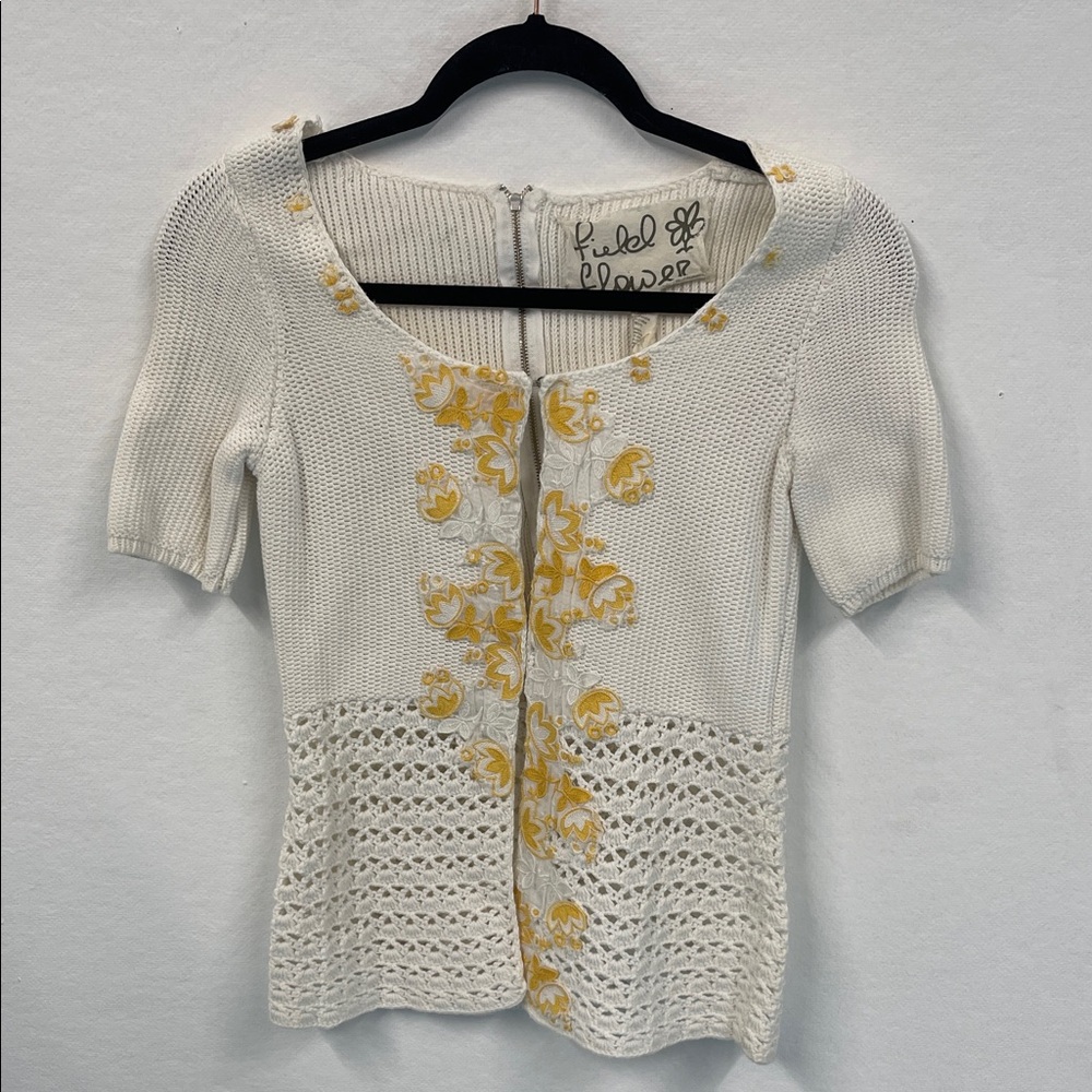 Anthropologie Field of Flowers Cardigan